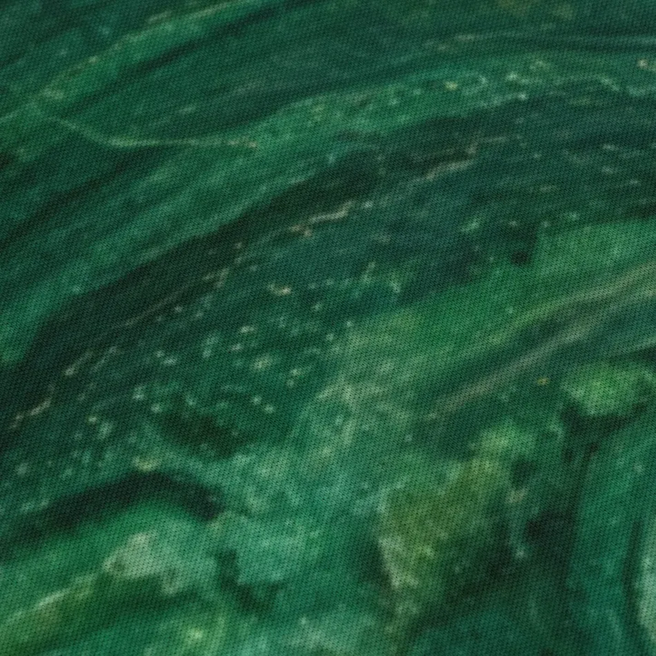 La trame du tissu vue de très près, sur le motif Serpentine